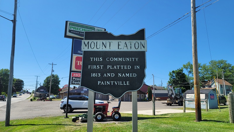 Mt. Eaton historical sign