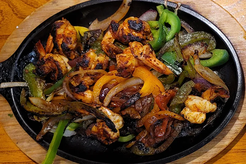 Shrimp fajitas