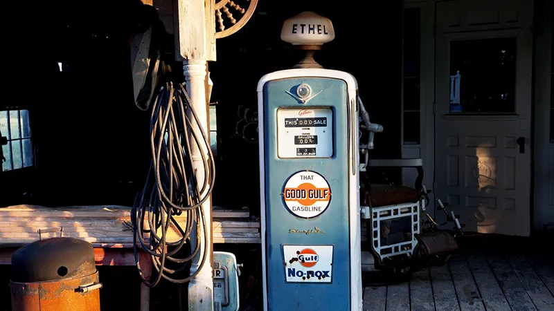 Antique gas station