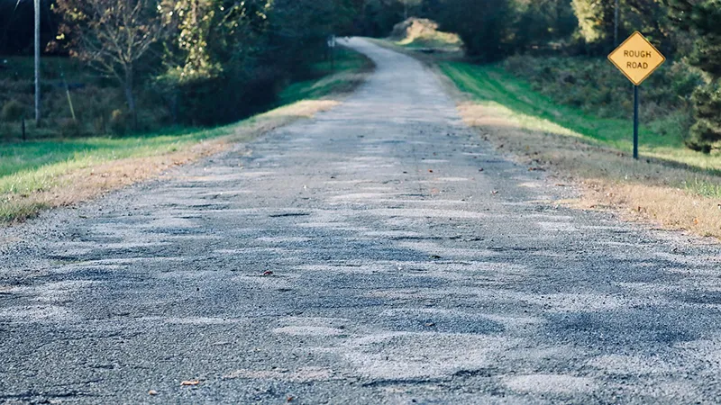 Rough rural road