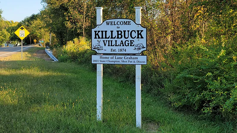 Welcome to Killbuck sign.