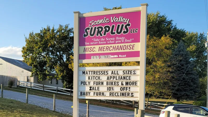 Discount goods at Scenic Valley Surplus in Mt Eaton, Ohio