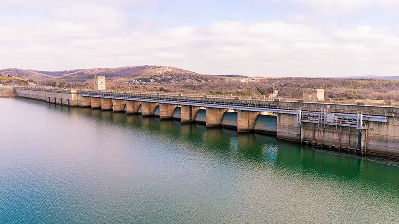 Fishing boats on Table Rock Lake in Kimberling City, Missouri