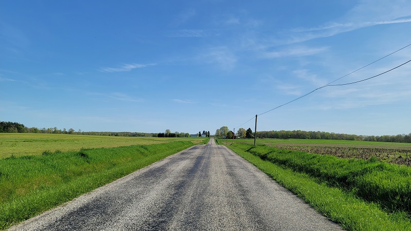 Oller Road about a half mile from its northern terminus